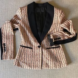 BCBG Maxazria Geometric Print Lined Blazer Small